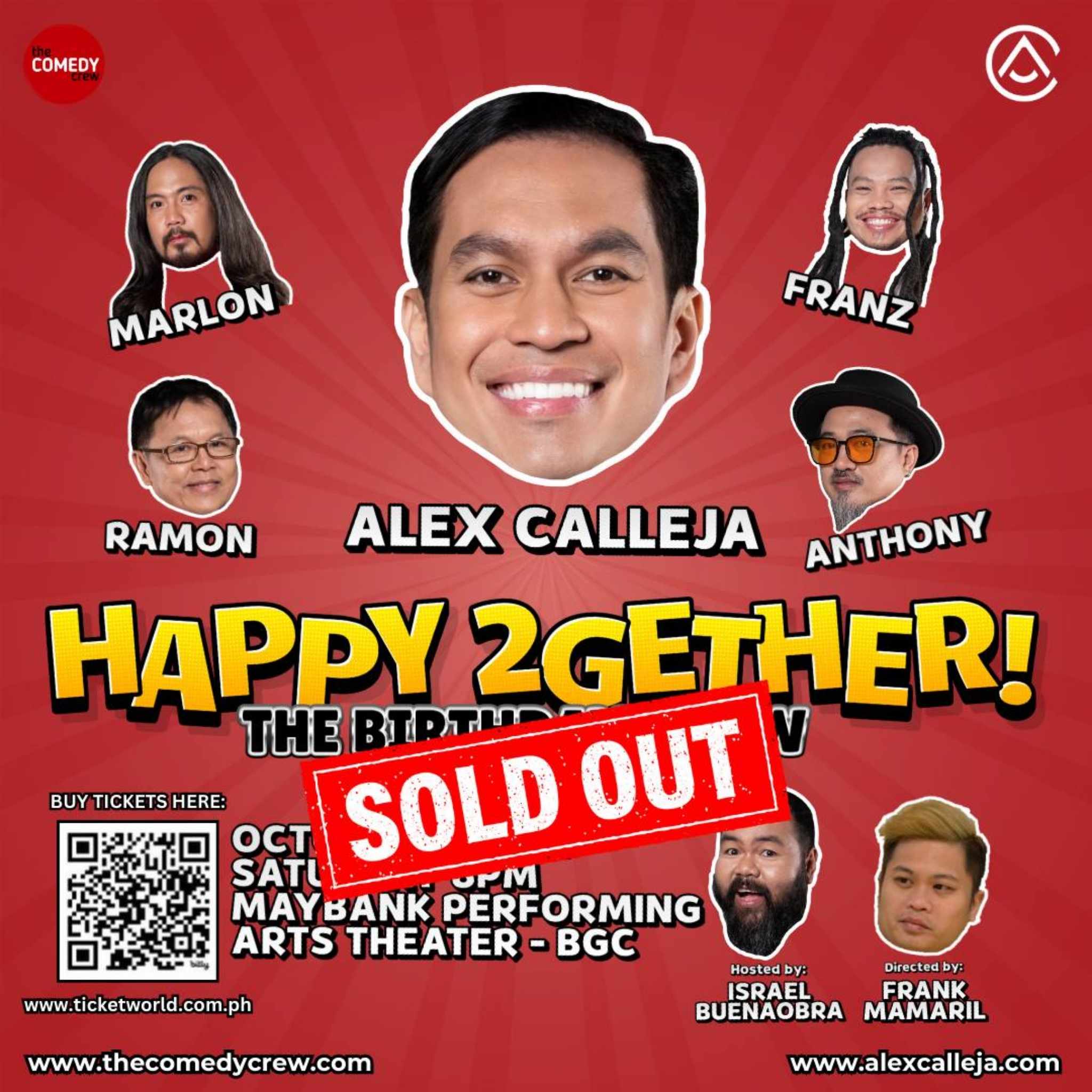 standup comedy show alex calleja birthday soldout