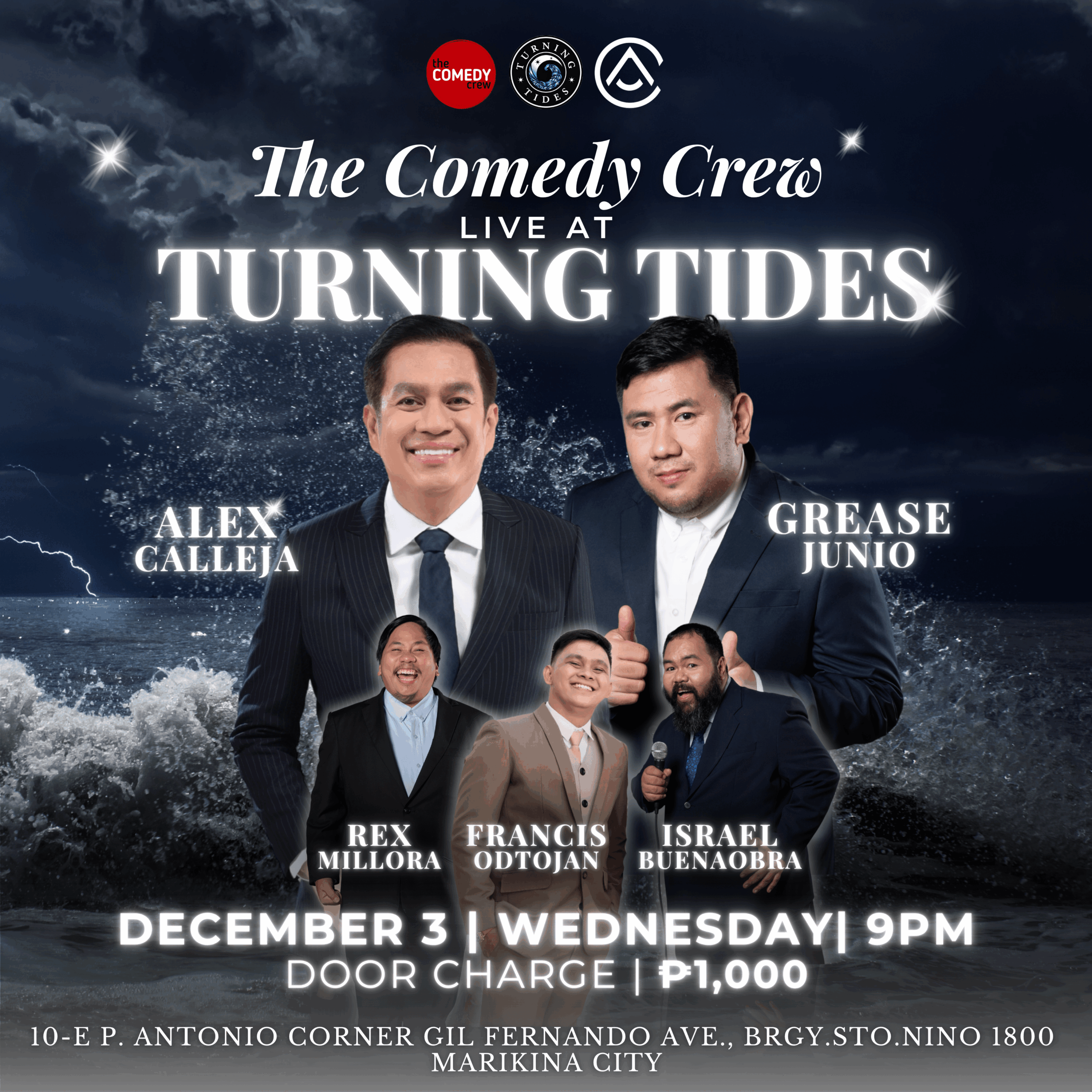 Dec 3 Comedy Show Turning Tides
