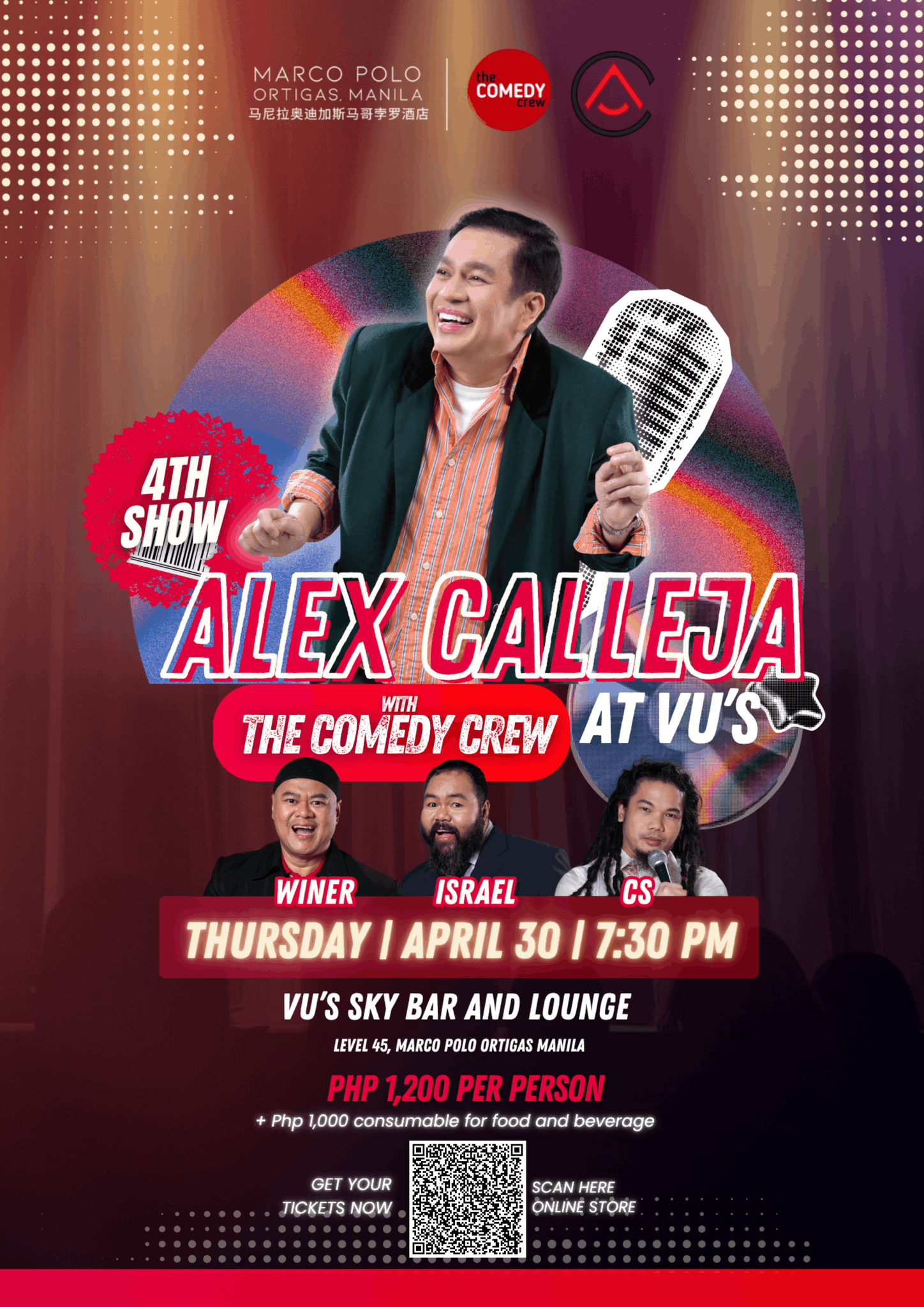 alex calleja standup comedy show at VU
