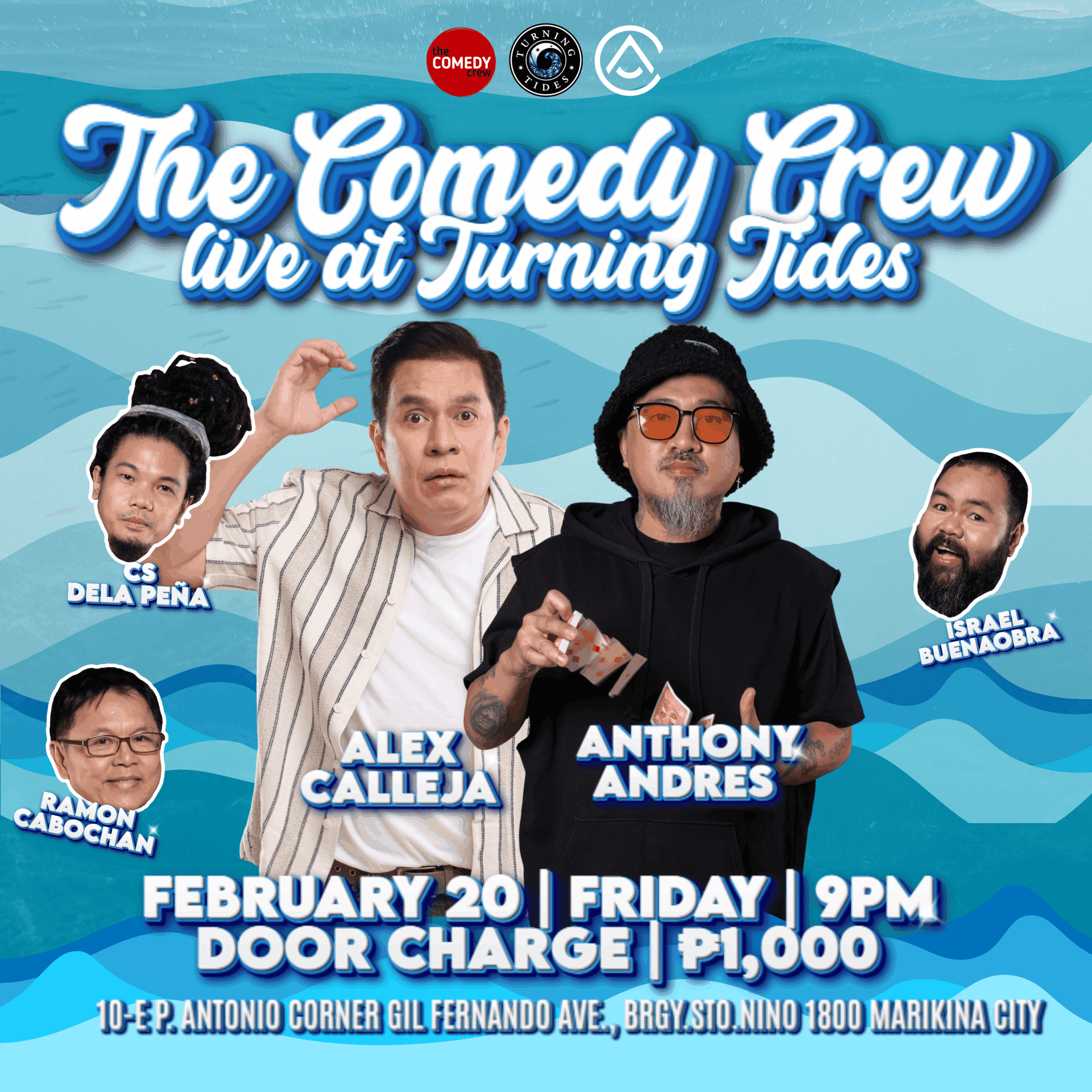 standup comedy at turning tides